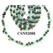 Assorted Colored Semi precious Stone Beads Hematite Beads Stone Chain Choker Fashion Women Necklace